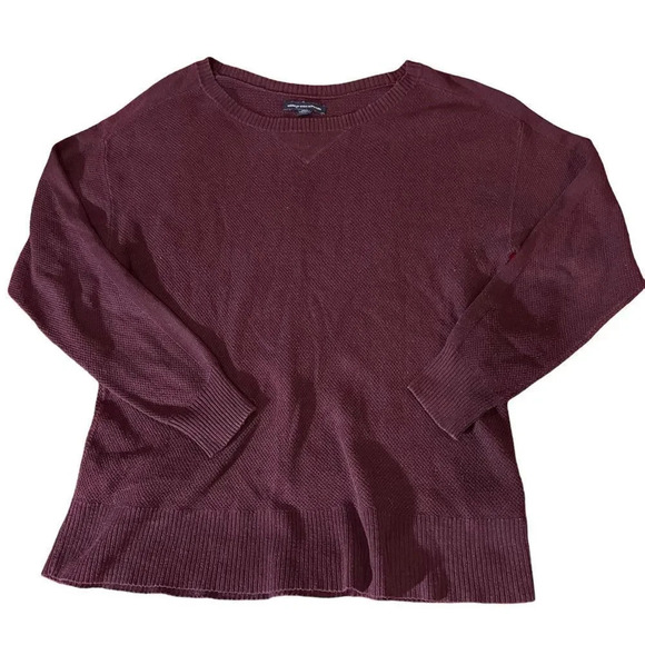 American Eagle Outfitters Sweaters - American Eagle Burgundy Crew Neck Sweater Size Medium